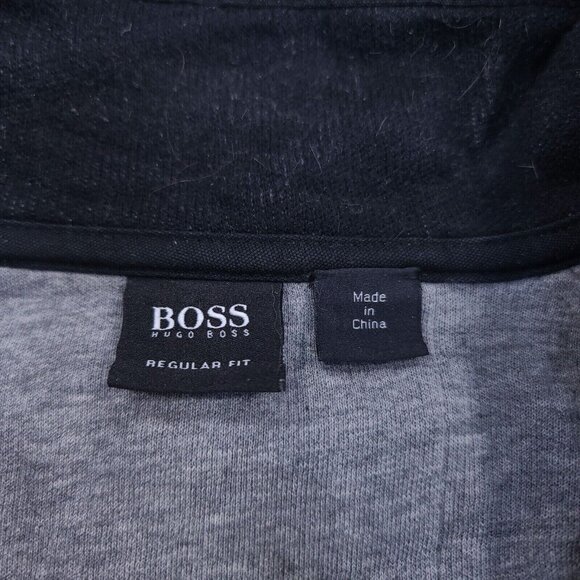 Hugo Boss Mens Sondrio 1/4 Zip Sweater Size Medium Black Pullover Long Sleeve - Picture 5 of 8